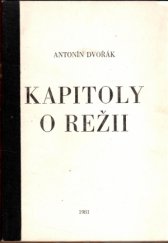 kniha Kapitoly o režii, Divadelní ústav 1981