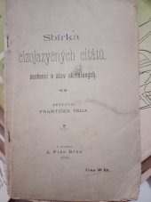 kniha Sbírka cizojazyčných citátů, sentencí a slov okřídlených, Kunc a Hamerský 1898