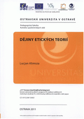 kniha Dějiny etických teorií, Ostravská univerzita v Ostravě 2011