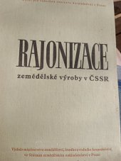 kniha Rajonizace zemědělské výroby v ČSSR. 2. díl. - Výrobní typy a podtypy., Státní zemědělské nakladatelství 1963