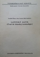 kniha Latinský jazyk úvod do lekárskej terminológie, Univerzita Komenského 1988