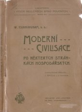 kniha Moderní civilisace po některých stránkách hospodářských, Jan Laichter 1901