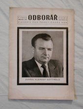 kniha Odborář březen 1953 - ročník VI. číslo 6 časopis funkcionáře ROH - zemřel Klement Gottwald, Ústřední rada odborů 1953