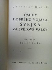 kniha Osudy dobrého vojáka Švejka za světové války. [Díl III-IV], K. Synek 1946