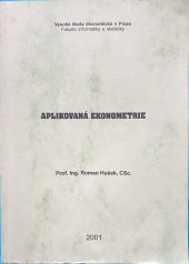 kniha Aplikovaná ekonometrie, Vysoká škola ekonomická, Fakulta informatiky a statistiky 2001