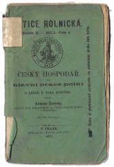 kniha Český hospodář, čili, Hlavní práce polní a nářadí k tomu potřebné, Matice rolnická 1872