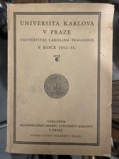 kniha Universitas Carolina Pragensis v roce 1932-33, Akademický senát University Karlovy 1933