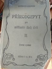 kniha Přírodozpyt pro měšťanské školy dívčí. II, I.L. Kober 1909