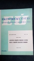 kniha K některým vývojovým tendencím v systému řízení a plánování socialistické ekonomiky, Ekonomický ústav ČSAV 1974