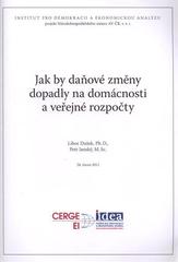 kniha Jak by daňové změny dopadly na domácnosti a veřejné rozpočty, Národohospodářský ústav AV ČR 2011