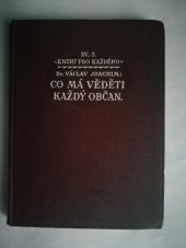 kniha Co má věděti každý občan, Státní nakladatelství 1922