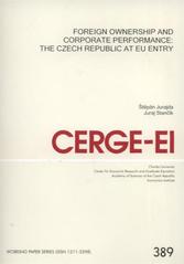 kniha Foreign ownership and corporate performance the Czech Republic at EU entry, CERGE-EI 2009