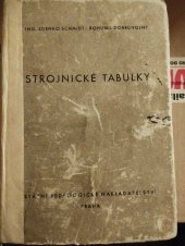 kniha Strojnické tabulky pro vyšší strojnické školy, vyšší elektrotechnické školy a školy strojnické, SPN 1952