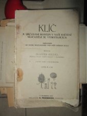 kniha Klíč k určování rostlin v naší květeně nejčastěji se vyskytujících, R.Promberger 1915