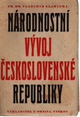 kniha Národnostní vývoj Československé republiky, F. Obzina 1938