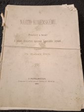 kniha Národ Komenskému proslovy a básně k oslavě třístaletých narozenin Komenského sepsané, František Hoblík 1892