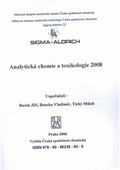 kniha Analytická chemie a toxikologie 2008, Česká společnost chemická 2008