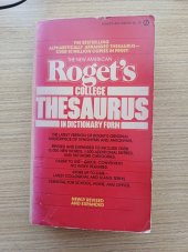 kniha The new american Roget's college theasaurus in dictionary form, New American Library 1978