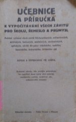 kniha Učebnice k vypočítávání všech závitů pro školu, řemeslo a průmysl, n.vl. 1932