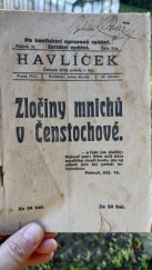 kniha Zločiny mnichů v Čenstochové, Havlíček 1912