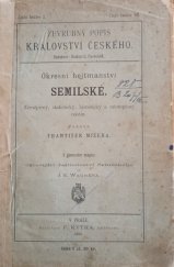 kniha Popis okresního hejtmanství Semilského, F. Kytka 1888