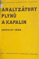 kniha Analyzátory plynů a kapalin Určeno [také] stud. odb. škol, SNTL 1967