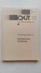 kniha Matematická ekonomie, ČVUT 1996