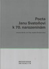 kniha Pocta Janu Svatoňovi k 70. narozeninám ,  Masarykova univerzita 2022