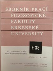 kniha Sborník prací filosofické fakulty Brněnské university Řada archeologicko-klasická, Masarykova universita, filosofická fakulta 1993