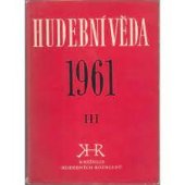 kniha Hudební věda R.] 1961. [Sborník., Panton 1961