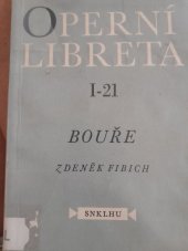 kniha Operní libreta I-21 Bouře, SNKLHU  1960