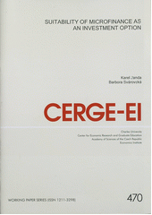 kniha Suitability of microfinance as an investment option, CERGE-EI 2012