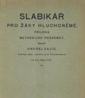 kniha Slabikář pro žáky hluchoněmé, Státní nakladatelství 1923