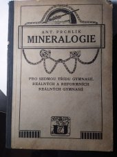 kniha Mineralogie pro sedmou třídu reálných gymnasií, Česká grafická Unie 1924