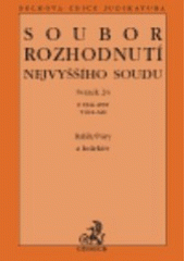 kniha Soubor rozhodnutí Nejvyššího soudu., C. H. Beck 2004