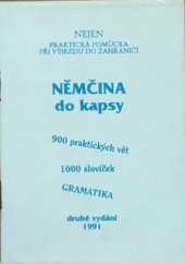 kniha Němčina do kapsy Nejen praktická pomůcka při výjezdu do zahraničí, RO-TO-M 1991