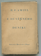 kniha Z důvěrného deníku, Bohuslav Hendrich 1929