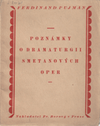 kniha Poznámky o dramaturgii Smetanových oper, Fr. Borový 1919