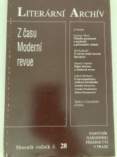 kniha Literární archív sborník Památníku národního písemnictví. Z času Moderní revue, Památník národního písemnictví 1997