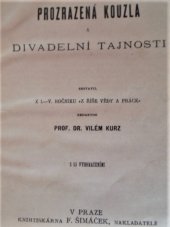 kniha Prozrazená kouzla a divadelní tajnosti, F. Šimáček 1900