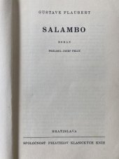 kniha Salambo, Spoločnosť priateľov klasických kníh 1970