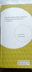 kniha Základy elementární matematiky s didaktikou pro učitelství 1. stupně Zš, Muni peg 2020