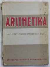 kniha Aritmetika pro třetí třídu středních škol, Státní pedagogické nakladatelství 1953