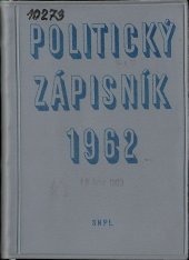 kniha Politický zápisník 1962, SNPL 1961