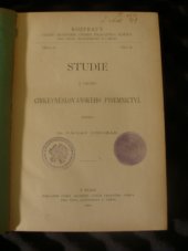 kniha Studie z oboru církevněslovanského písemnictví, Česká akademie císaře Františka Josefa pro vědy, slovesnost a umění 1903