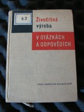 kniha Živočišná výroba v otázkách a odpovědích, SZN 1959