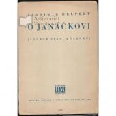 kniha O Janáčkovi Soubor statí a článků, Hudební Matice Umělecké Besedy 1949