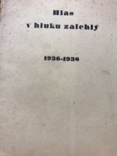 kniha Hlas v hluku zalehlý 1936-1938, Kamill Resler 1938