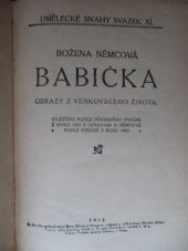 kniha Babička obrazy z venkovského života, A. Hlavatá 1914