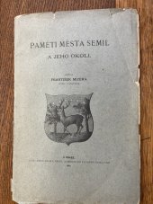 kniha Paměti města Semil a jeho okolí, nákladem města Semil 1887